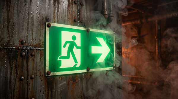 Exit Sign with Smoke