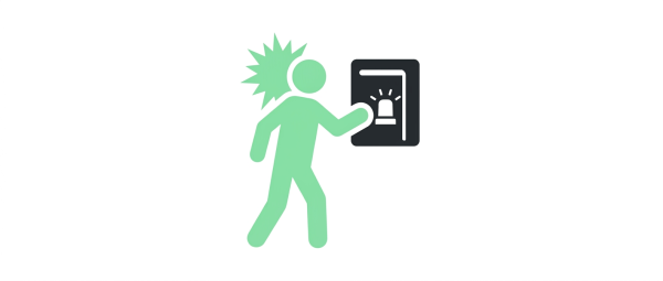 Reaching for an emergency device